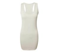 LUXE DIVA Women's Racerback Vest - Longline Muscle Tank Top |Gym & Sports Wear Breathable Workout Top Slim Fit Bodycon Design Girls Summer Sizes 8-26 White