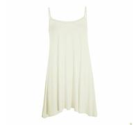 LUXE DIVA Women's Strappy Mini Dress - Sleeveless Flared Swing Vest Top | Printed/Plain Girls Cami Dress | Plus Size 8-26 | Summer Beach & Party Wear Cream