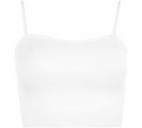 LUXE DIVA Womens Strappy Sleeveless Ladies Bralet Crop Stretch Vest Top - 8-14 White