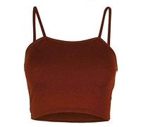 LUXE DIVA Womens Strappy Sleeveless Ladies Bralet Crop Stretch Vest Top - 8-14 Wine