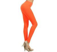 LUXE DIVA Womens Stretchy Bright Leggings Ladies Plain Gym Fun Run Neon Color Trousers