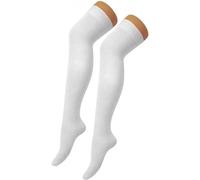 LUXE DIVA New Ladies Girls Over The Knee Plain Microfiber Socks Assorted Colours Women Thigh High Socks UK Size 4-6