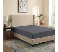 Luxe Dreams Dark Grey Fitted Sheets King Size 150 x 200cm with 12 inch (30 cm) Deep Pocket - Soft Brushed Microfiber Wrinkle & Fade Resistant - OEKO-TEX Certified