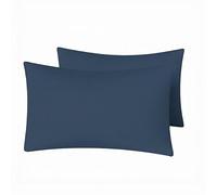 Luxe Dreams Pillow Cases 2 Pack - Super Soft Brushed Microfiber Navy Blue Pillowcases with 15cm Envelope Flap Closure Wrinkle & Fade Resistant - (50 x 70cm)