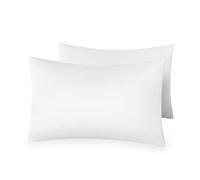 Luxe Dreams Pillow Cases 2 Pack - Super Soft Brushed Microfiber White Pillowcases with 15cm Envelope Flap Closure Wrinkle & Fade Resistant - (50 x 70cm)