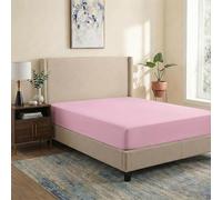 Luxe Dreams Pink Super King Fitted Sheet 180 x 200cm with 12 inch (30 cm) Deep Pocket - Soft Brushed Microfiber Wrinkle & Fade Resistant - OEKO-TEX Certified