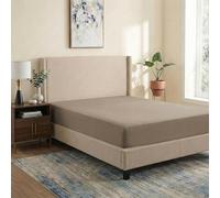 Luxe Dreams Sand Single Fitted Sheet 90 x 190 cm with 12 inch (30 cm) Deep Pocket - Soft Brushed Microfiber Wrinkle & Fade Resistant - OEKO-TEX Certified