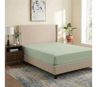 Luxe Dreams Soft Brushed Microfiber Super King Fitted Sheet 180 x 200cm with 12 inch (30 cm) Deep Pocket, Sage Green Super King Bed Sheet, OEKO-TEX Certified Wrinkle & Fade Resistant