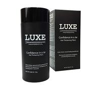 LUXE Hair Thickening Fibers - CONFIDENCE IN A JAR - 2 Months+ Supply! - Hypoallergenic, Dermatologist Tested - Multiple Colors Available (Black)