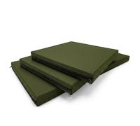 Luxe & Komfort 3 piece Garden Rattan Replacement Cushion Set 94 x 43 x 5 CM & 47 x 43 x 5 CM | Polyester PU Waterproof Out-door Garden Cushion Set (Olive Green)