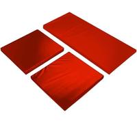 Luxe & Komfort 3 piece Garden Rattan Replacement Cushion Set 94 x 43 x 5 CM & 47 x 43 x 5 CM | Polyester PU Waterproof Out-door Garden Cushion Set (Red)