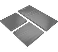 Luxe & Komfort! Outdoor Garden 3 Pc Replacement Rattan Furniture Sofa & Cushions Pads [Washable Covers] [Waterproof Fabric] (Set (2 Chair Cushions + 1 Sofa Cushion), Grey)