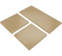 Luxe & Komfort! Outdoor Garden 3 Pc Replacement Rattan Furniture Sofa & Cushions Pads [Washable Covers] [Waterproof Fabric] (Set (2 Chair Cushions + 1 Sofa Cushion), Madrid Sand)