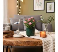 Luxe Leaf Plants Pink Rose Houseplant with Ceramic Pot - Indoor Forest Decor | Pot Included