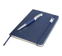 Luxe Legatto Elegance Hard Cover A5 Notebook & Pen Set Ocean Blue/white (One Size)
