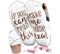 LUXE LIFESTYLE Gifts for Her - Funny “If You Can Read This Bring Me Some Tea!” Cupcake Socks - Birthday Xmas Gifts for Women