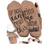 LUXE LIFESTYLE Gifts for Her - Funny “If You Can Read This Bring Me Some Tea, Wine & More!” Cupcake Socks - Birthday Gifts for Women