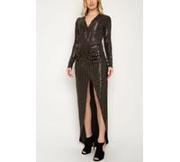 Luxe Sequin Evening Dress Cutie London Black 12