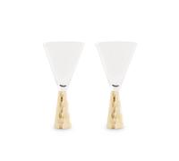 Luxe Set Of 2 Wine Glasses With Gold Finish Stem, Champagne Glasses, Crystal Wine Goblets, Beverage Glasses Premier Housewares Clear One Size