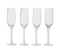 Luxe Set of Four Champagne Glasses, Durable Stemware For Celebrations, Ideal For Sparkling Wine, & Cocktails Premier Housewares Clear One Size