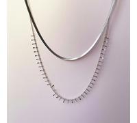 Luxe Tones Elisaria Luxe Stainless Steel Double Layered Necklace