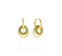 Luxe Tones Evelina Luxe 18ct Gold Plated Green Resin Drop Earrings