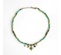 Luxe Tones Gaia Aqua Beaded Necklace