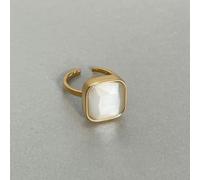 Luxe Tones Hestia Luxe 18ct Gold Plated White Ring