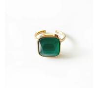 Luxe Tones Hestia Luxe 18k Gold Plated Emerald Ring