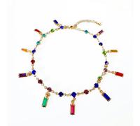 Luxe Tones Issa Luxe 18k Gold Plated Jewelled Anklet