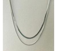 Luxe Tones Milan Luxe Silver Plated Double Layer Chain