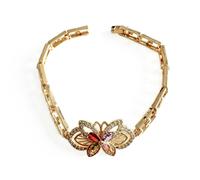 Luxe Tones Millie Luxe Gold Plated Jewelled Statement Butterfly Bracelet