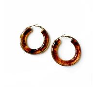 Luxe Tones Oreilia Tortoiseshell Hoop Earrings