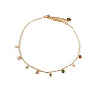 Luxe Tones Vespera Luxe 18k Gold Plated Charm Anklet