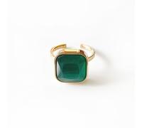 Luxe Tones Women's Hestia Luxe 18k Gold Plated Emerald Ring Luxe Tones Multicolor One Size