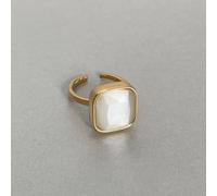 Luxe Tones Women's Hestia Luxe 18k Gold Plated White Ring Luxe Tones Multicolor One Size