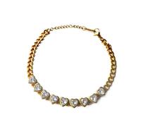 Luxe Tones Women's Mina Luxe 18k Gold Plated Heart Crystal Bracelet Luxe Tones Multicolor One Size