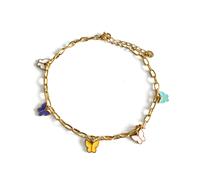Luxe Tones Yareli Luxe 18k Gold Plated Butterfly Charm Anklet