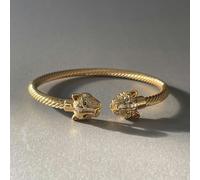 Luxe Tones Zuri Gold Textured Panther Cuff