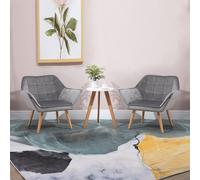 HOMCOM Chair 5056602922573 Rubber Wooden, Iron, Sponge, Velvet (Polyester) Fixed