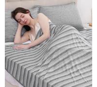 Luxear Cooling Blanket for Summer, Throw Blanket With Arc-Chill 3.0 Technology Double Side Cool For Bed, Comfort Soft Nap Blanket Breathable Adult Baby Children Pet Dog, 200 x 220 cm, Grey