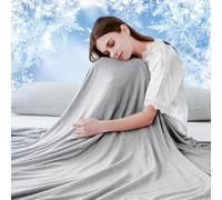 Luxear Cooling Blanket for Summer, Throw Blanket With Arc-Chill 3.0 Technology Keep Cool For Sofa Bed, Comfort Soft Nap Blanket Fabric Breathable Adult Baby Children, King Size 220 x 240 Cm, Grey
