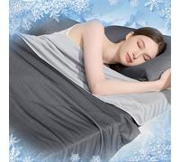 Luxear Cooling Duvet for Summer, Breathable Cooling Blanket for Night Sweats Arc-Chill Summer Cool Fiber Quilt, Coverless Duvet for Adult Baby Children Pet, 150x200cm, Grey
