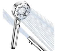 Luxear High Pressure Shower Head with Microbubble Tech Deep Cleansing, Handheld Filter 5 Modes with Stop Button, Detachable Power Spray Purifying Showerhead for Skin & Hair Care, Sensitive Skin, Kids