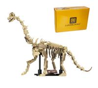 LUXEBLOCKS Brontosaurus Skeleton Construction Kit - 476PCS Poseable Dinosaur Model with Display Plaque, Giant 49cm Educational Toy for Kids & Collectors in UK