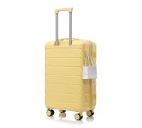 Luxebough 20 Inch Lightweight Hardshell Suitcase, Carry on Luggage with Wheels, TSA Approved Expandable Rolling Suit Case, Small ABS Carry-on Suitcases with Double Spinner Wheels, Yellow, 71.12 cm
