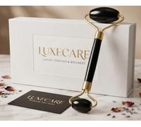 LuxeCare Jade Roller & Gua Sha Set, Natural White Jade Face Roller & Gua Sha Tool for Face Massage, Eye, Neck & Skin Care, Anti-Aging, Reduce Puffiness, Improve Skin Glow, Self Care Gift