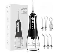 Luxecare Luxe Upgraded Portable Oral Irrigator 300ML 5 Pressure Settings Rechargeable Teeth Braces Pick IPX7 Waterproof One Solution to Complete Hygiene Irrigation Cleaner for Travel Home