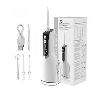Luxecare Luxe Water Flosser IPX7 Waterproof Rechargeable Double Flosser with Perfect for Teeth Cleaning & Gum Health for Travel Home (White)