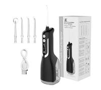 Luxecare Luxe Water Flosser Portable Dental Water Jet Cleaner Advanced Technology for Oral Hygiene and Plaque Removal Travel Ready (Black)